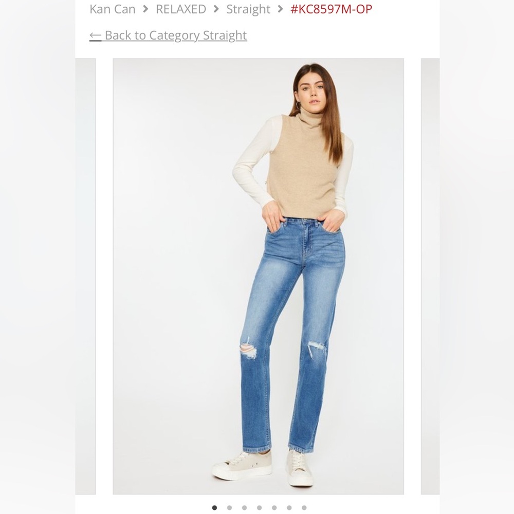 Kancan Jeans. High rise, slim straight. Comfort stretch. Size 13/30
